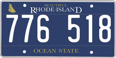 RI license plate 776518