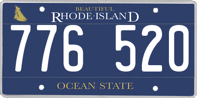 RI license plate 776520