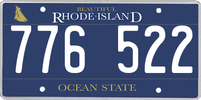 RI license plate 776522
