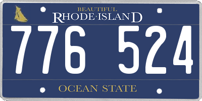 RI license plate 776524