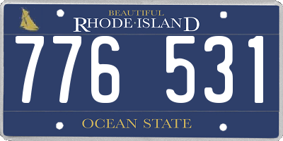 RI license plate 776531
