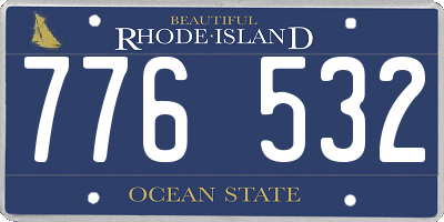 RI license plate 776532