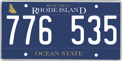 RI license plate 776535
