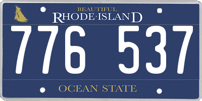RI license plate 776537