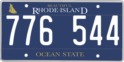 RI license plate 776544