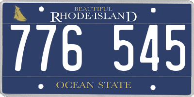 RI license plate 776545