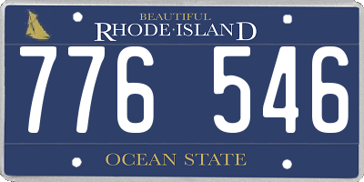 RI license plate 776546