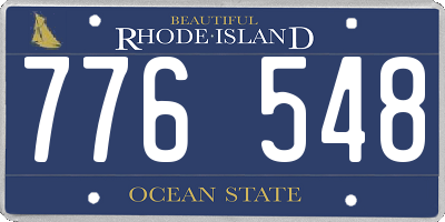 RI license plate 776548