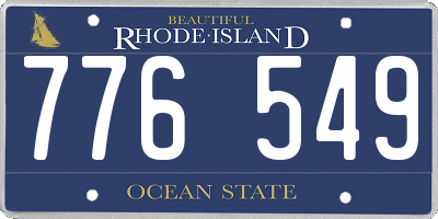 RI license plate 776549
