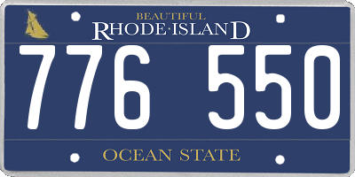 RI license plate 776550