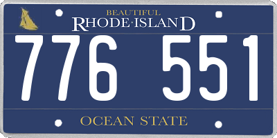 RI license plate 776551