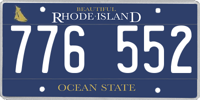 RI license plate 776552