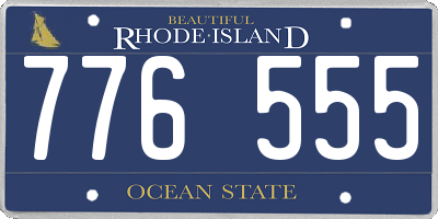 RI license plate 776555