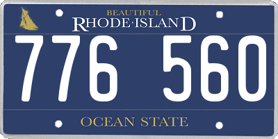 RI license plate 776560