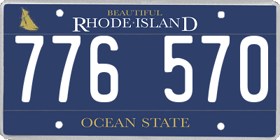 RI license plate 776570