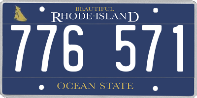 RI license plate 776571
