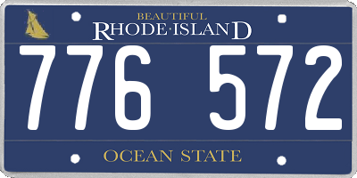 RI license plate 776572