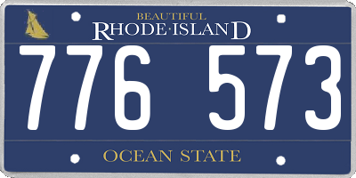 RI license plate 776573