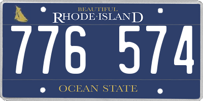 RI license plate 776574