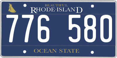 RI license plate 776580