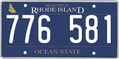 RI license plate 776581