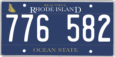 RI license plate 776582
