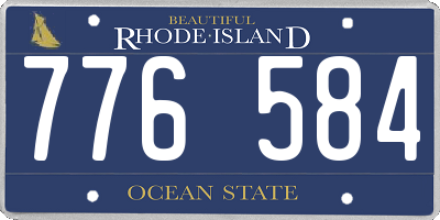 RI license plate 776584