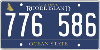 RI license plate 776586