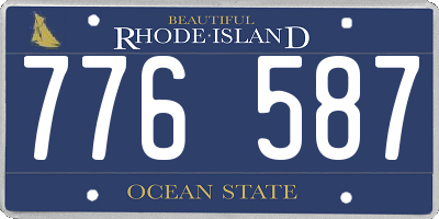 RI license plate 776587