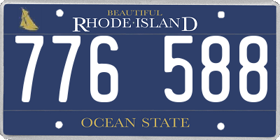 RI license plate 776588