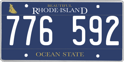 RI license plate 776592