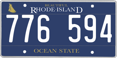 RI license plate 776594