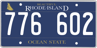 RI license plate 776602