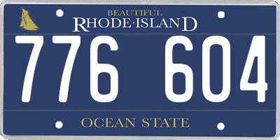 RI license plate 776604