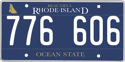 RI license plate 776606