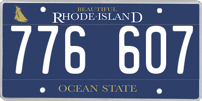 RI license plate 776607