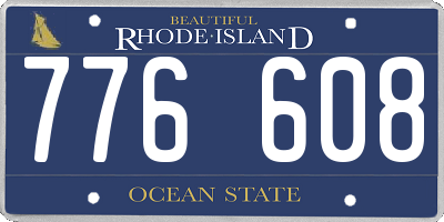 RI license plate 776608