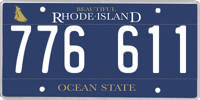 RI license plate 776611