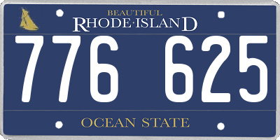 RI license plate 776625