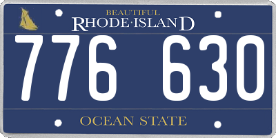 RI license plate 776630