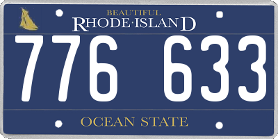 RI license plate 776633
