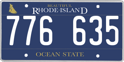 RI license plate 776635