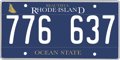 RI license plate 776637