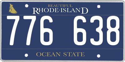 RI license plate 776638