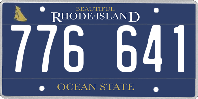 RI license plate 776641