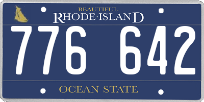 RI license plate 776642