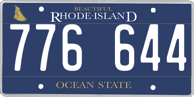 RI license plate 776644