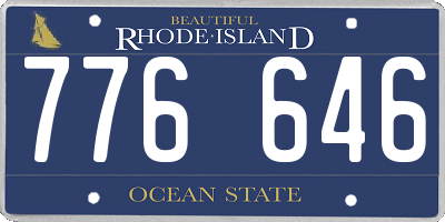 RI license plate 776646