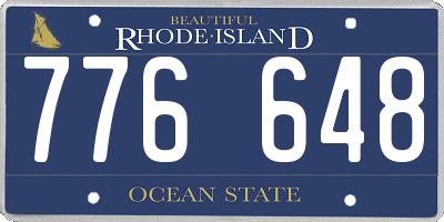 RI license plate 776648