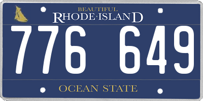 RI license plate 776649